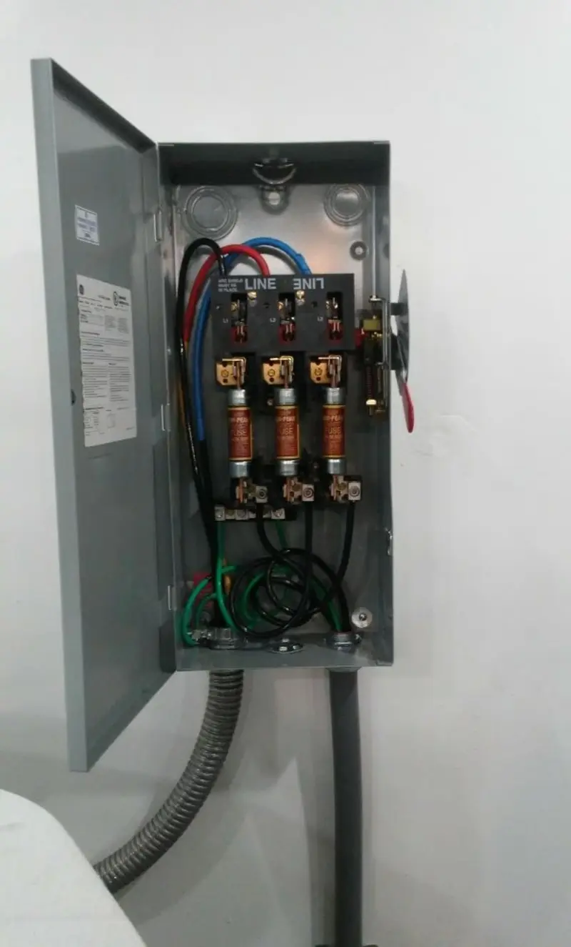 Three-phase disconnect switch installed for Electrical Wiring & Rewiring in Connersville